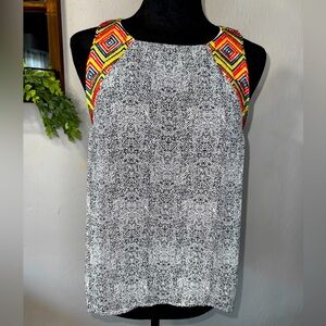 *SOLD* THML Multicolor Aztec Embroidered Tank Size Small